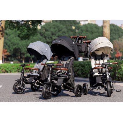 QPlay - Triciclo infantil 5 em 1 NOVA DELUXE preto