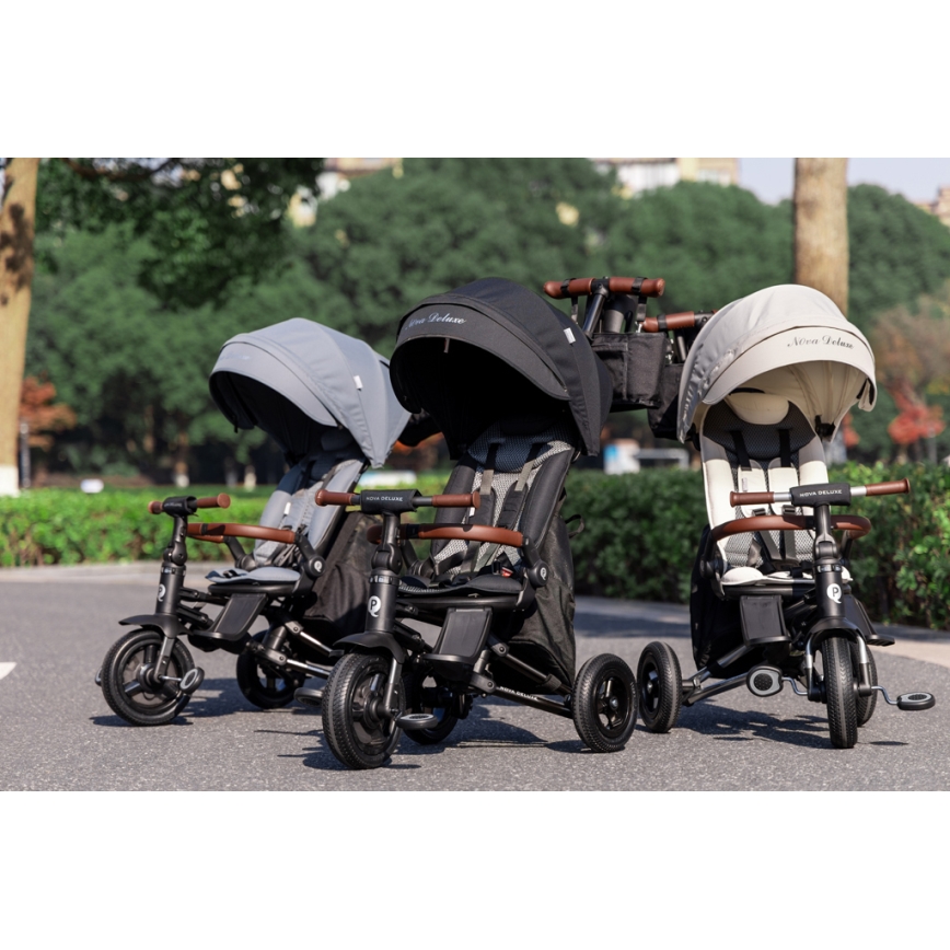 QPlay - Triciclo infantil 5 em 1 NOVA DELUXE preto