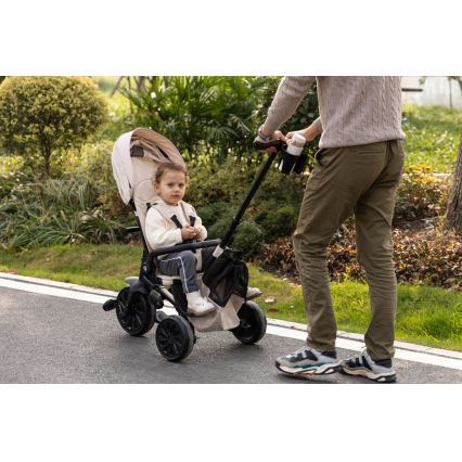 QPlay - Triciclo infantil 5 em 1 NOVA MAX bege