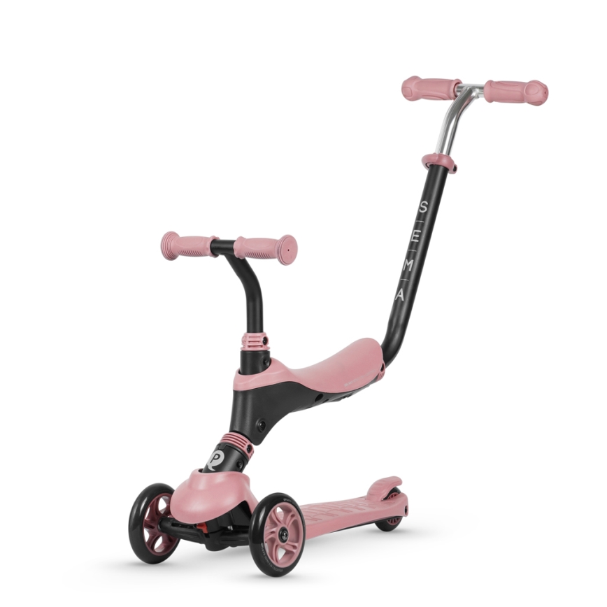 QPlay - Trotinete de criança 4em1 SEMA rosa