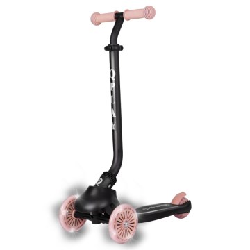 QPlay - Trotinete infantil com rodas LED 5 em 1 SEMA EVO rosa