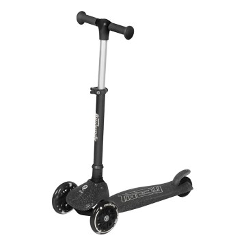 QPlay - Trotinete infantil SPARKLING com rodas LED preta