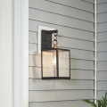Quintiesse - Aplique de parede exterior LAHDEN M 1xE27/60W/230V IP44 preto/dourado