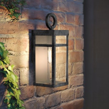 Quintiesse - Aplique de parede exterior PORTER M 1xE27/60W/230V IP44 preto