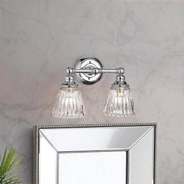 Quintiesse - Aplique de parede LED para casa de banho KEYNES 2xG9/3W/230V IP44 cromado brilhante