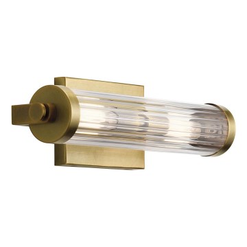 Quintiesse - Aplique de parede para casa de banho AZORES 2xE14/40W/230V IP44 dourado