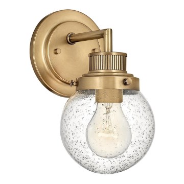 Quintiesse - Aplique de parede para casa de banho POPPY 1xE27/60W/230V IP44 dourado