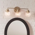 Quintiesse - Aplique de parede para casa de banho POPPY 3xE27/60W/230V IP44 dourado
