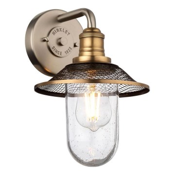Quintiesse - Aplique de parede para casa de banho RIGBY 1xE27/40W/230V IP44 acabamento bronze