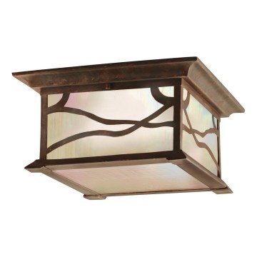 Quintiesse - Candeeiro de tecto exterior MORRIS 2xE27/60W/230V IP44 bronze