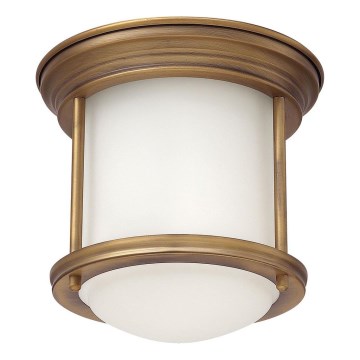 Quintiesse - Candeeiro de tecto para exterior HADRIAN 1xE27/60W/230V diâmetro 16,8 cm IP44 dourado