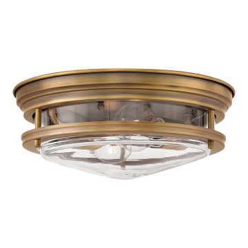 Quintiesse - Candeeiro de teto para exterior HADRIAN 2xE27/40W/230V, diâmetro 30,5 cm, IP44, bronze