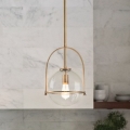 Quintiesse - Candeeiro suspenso com haste SOMERSET 1xE27/60W/230V diâmetro 28,9 cm bronze