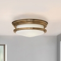 Quintiesse - Luminária de tecto para exterior HADRIAN 2xE27/40W/230V Ø 30,5 cm IP44 acabamento em bronze
