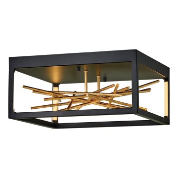 Quintiesse - Luminária de teto LED STYX, 8W, 230V, preta/dourada