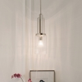 Quintiesse - Lustre com haste KIMROSE 1xE27/60W/230V diâmetro 17,8 cm cromado brilhante