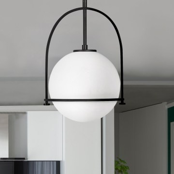 Quintiesse - Lustre de haste SOMERSET 1xE27/60W/230V Ø 28,9 cm, preto