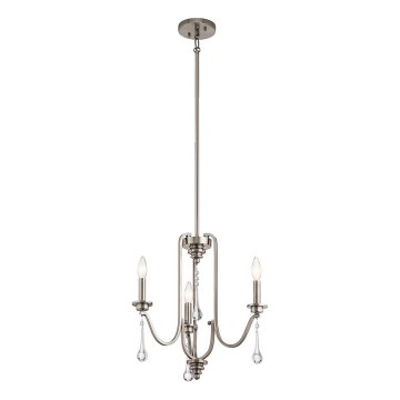 Quintiesse - Lustre em haste KARLEE 3xE14/60W/230V Ø 45,7 cm cromo fosco