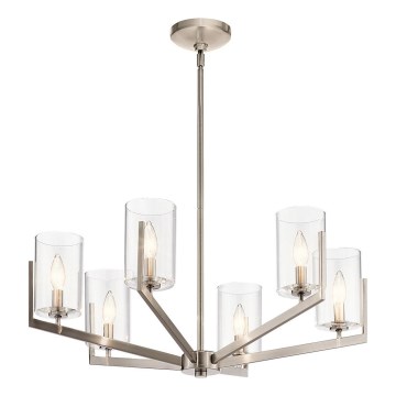 Quintiesse - Lustre em haste NYE 6xE14/40W/230V Ø 71,1 cm cromado mate