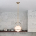 Quintiesse - Lustre em haste SOMERSET 1xE27/60W/230V Ø 28,9 cm bronze