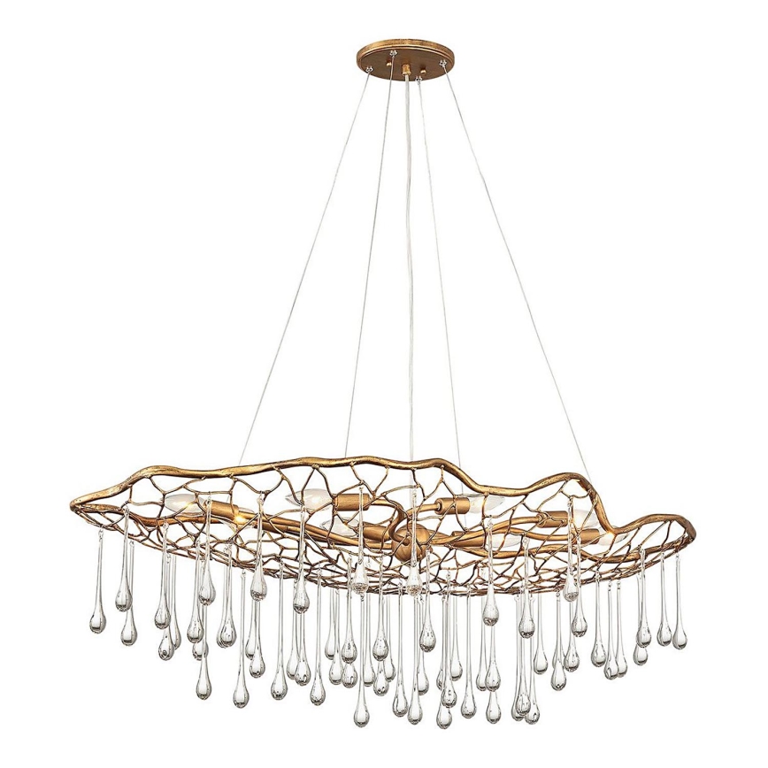 Quintiesse - Lustre pendente com cabo LAGUNA 8xE14/40W/230V Ø 106,7 cm dourado