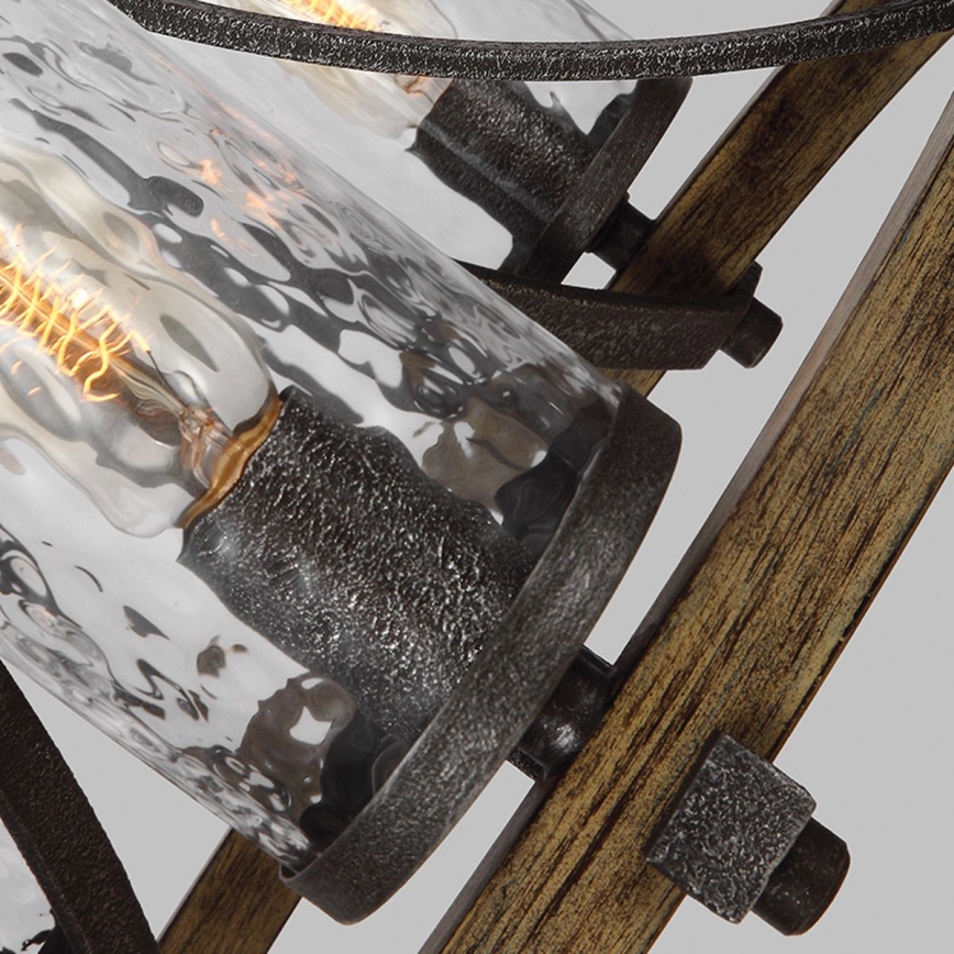Quintiesse - Lustre suspenso por corrente ANGELO 5xE27/60W/230V acabamento carvalho