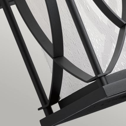 Quintiesse - Aplique de parede exterior ASHBERN M 1xE27/60W/230V IP44, preto