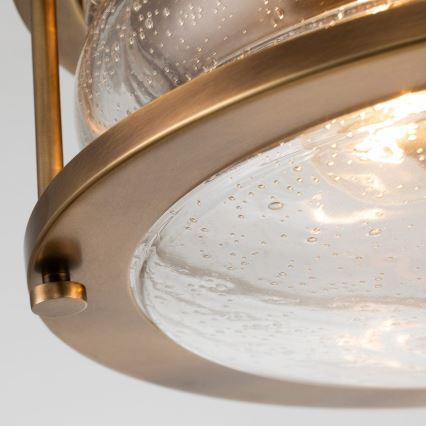 Quintiesse - Plafon de tecto para casa de banho ASHLAND 2xE27/60W/230V Ø 30,5 cm IP44 dourado