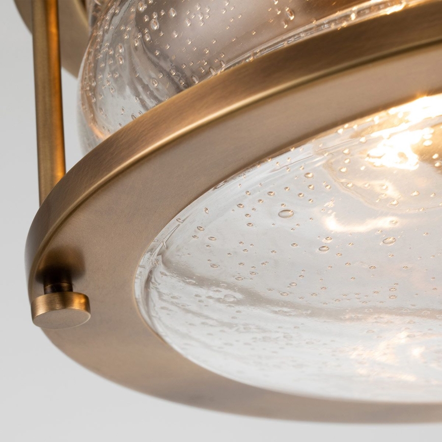 Quintiesse - Plafon de tecto para casa de banho ASHLAND 2xE27/60W/230V Ø 30,5 cm IP44 dourado