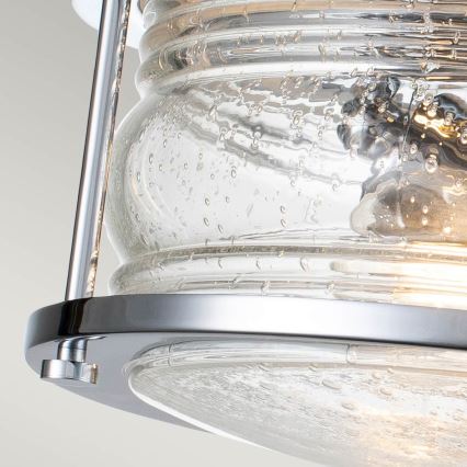 Quintiesse - Candeeiro de tecto para casa de banho ASHLAND 2xE27/60W/230V, diâmetro 30,5 cm, IP44, cromado brilhante