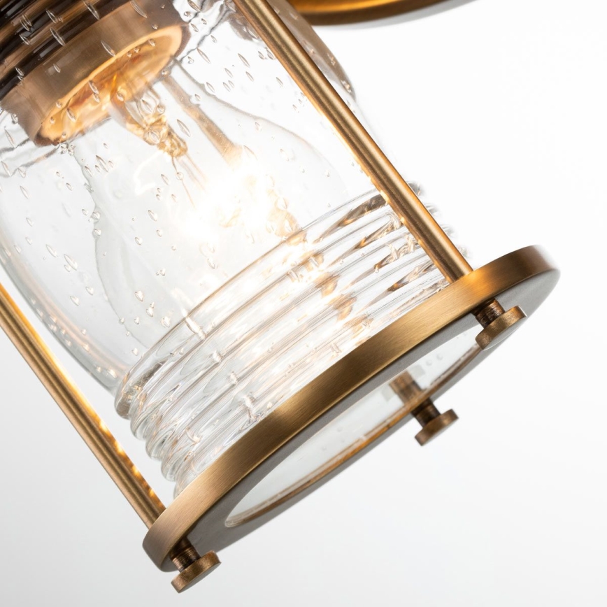 Quintiesse - Aplique de parede para casa de banho ASHLAND BAY 2xE27/60W/230V IP44 bronze