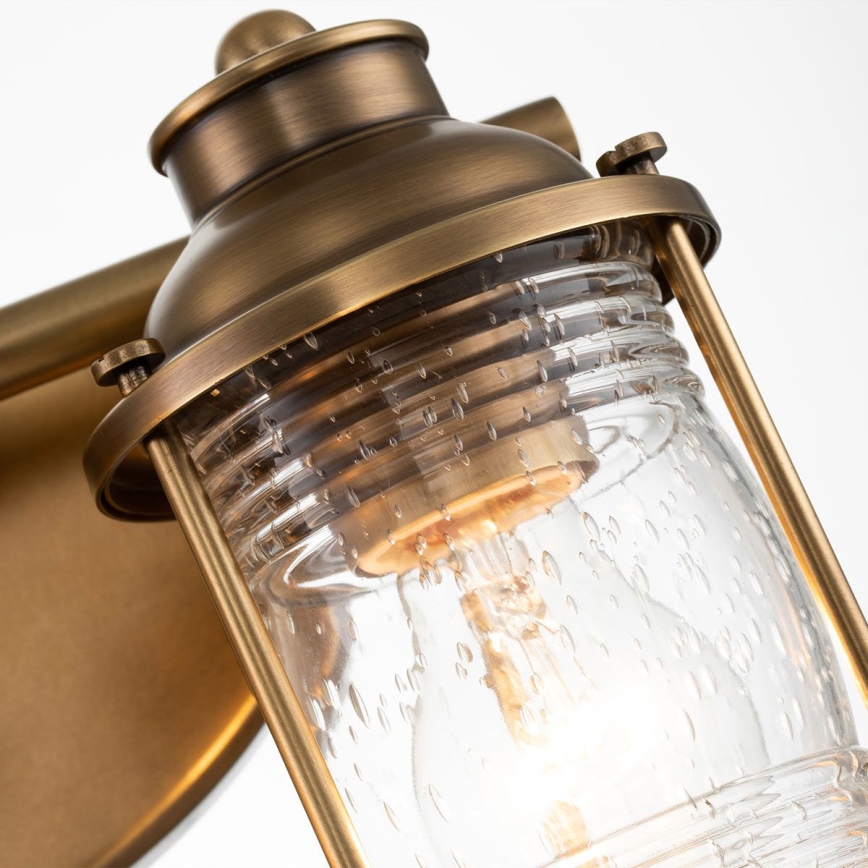 Quintiesse - Aplique de parede para casa de banho ASHLAND BAY 2xE27/60W/230V IP44 bronze