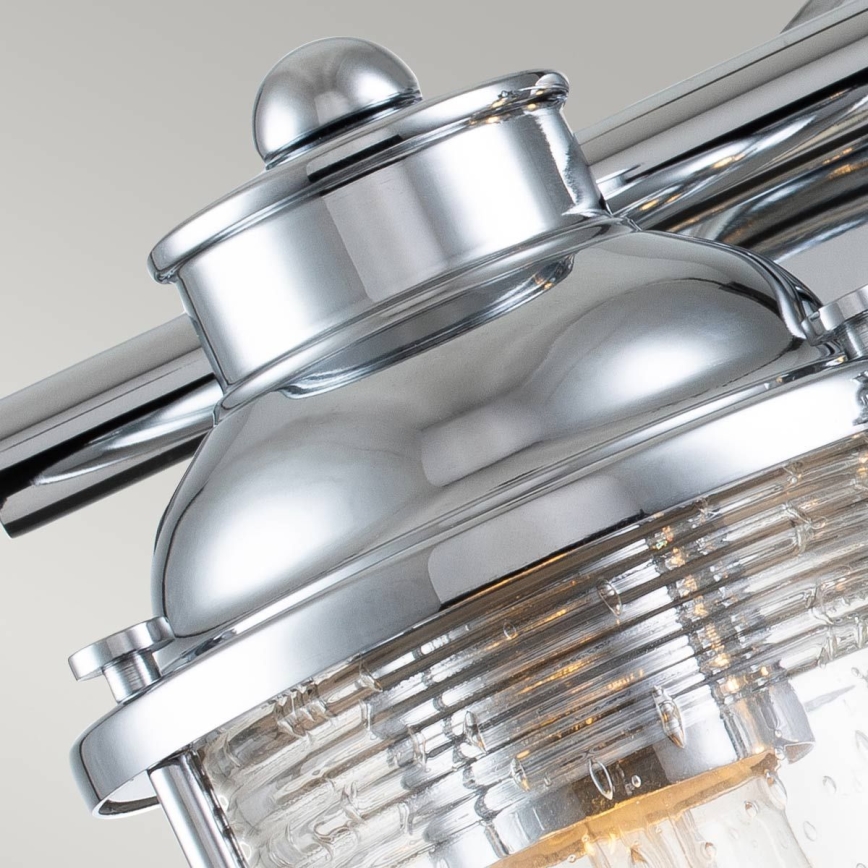Quintiesse - Candeeiro de parede exterior ASHLAND BAY 2xE27/60W/230V IP44 cromado brilhante