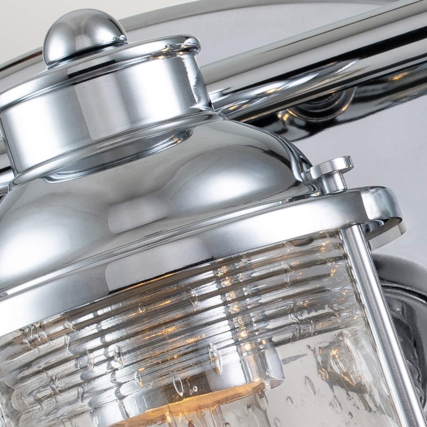 Quintiesse - Aplique de parede exterior ASHLAND BAY 3xE27/60W/230V IP44 cromado brilhante
