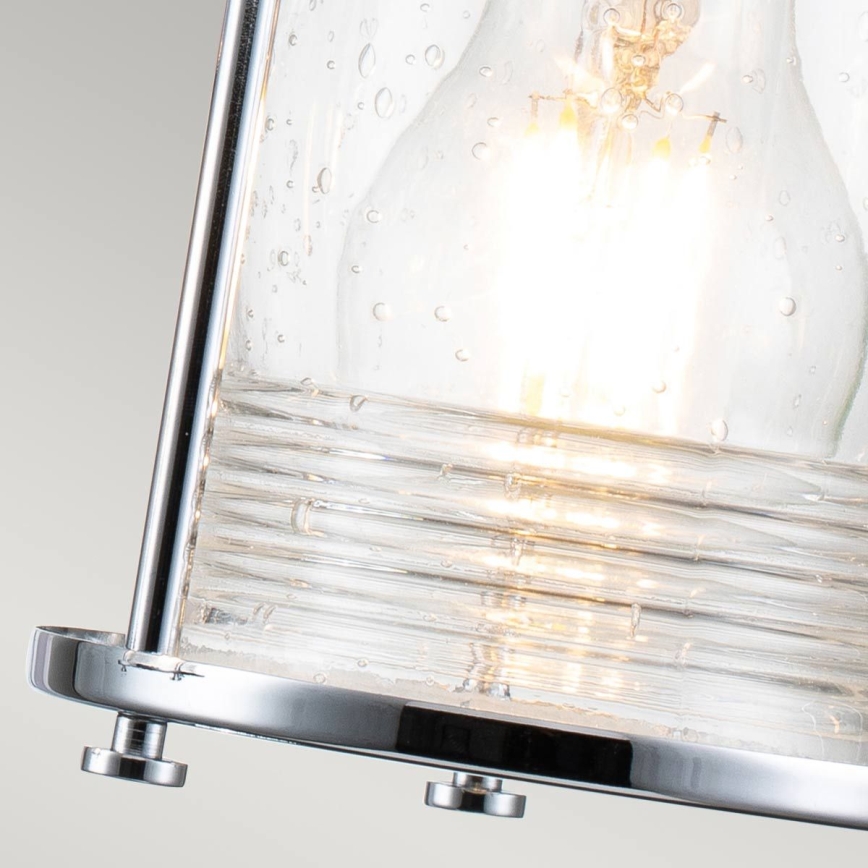 Quintiesse - Aplique de parede exterior ASHLAND BAY 3xE27/60W/230V IP44 cromado brilhante