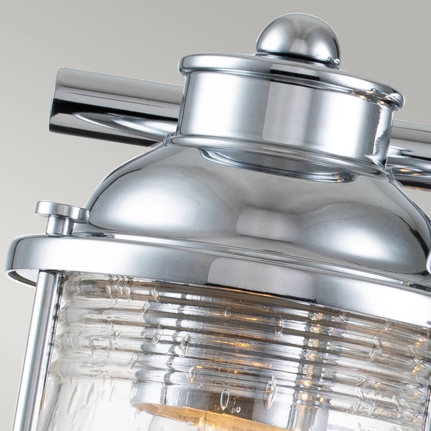 Quintiesse - Aplique de parede exterior ASHLAND BAY 3xE27/60W/230V IP44 cromado brilhante