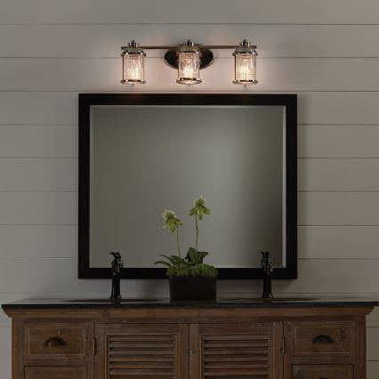 Quintiesse - Aplique de parede exterior ASHLAND BAY 3xE27/60W/230V IP44 cromado brilhante