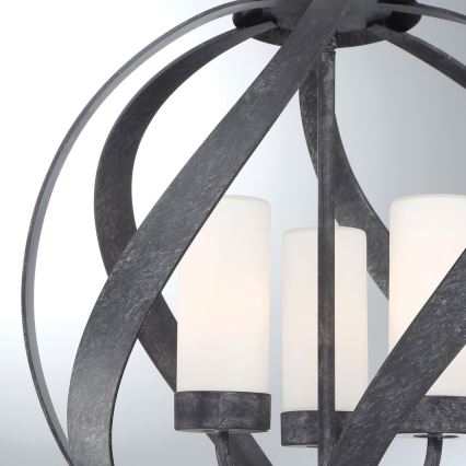 Quintiesse - Lustre de exterior com corrente BLACKSMITH 3xE14/40W/230V Ø 40,7 cm IP44 preto