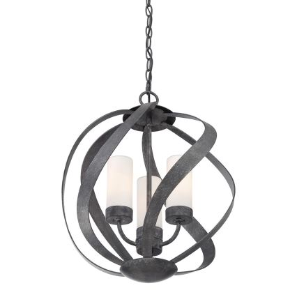 Quintiesse - Lustre de exterior com corrente BLACKSMITH 3xE14/40W/230V Ø 40,7 cm IP44 preto