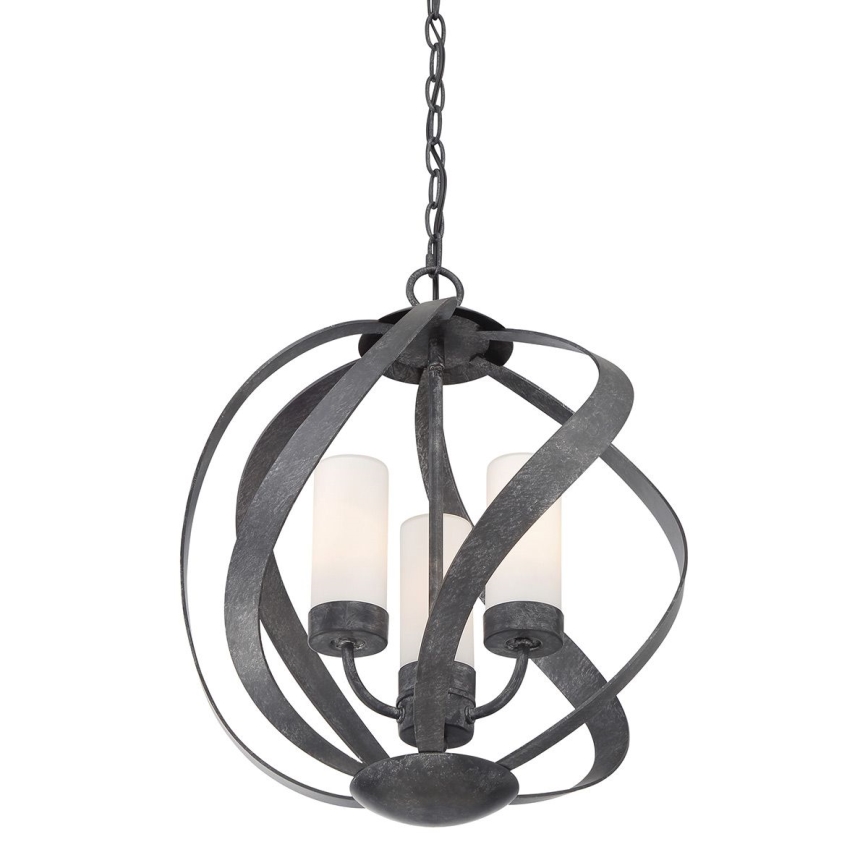 Quintiesse - Lustre de exterior com corrente BLACKSMITH 3xE14/40W/230V Ø 40,7 cm IP44 preto