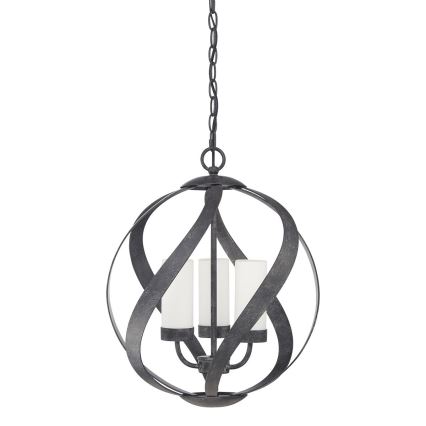 Quintiesse - Lustre de exterior com corrente BLACKSMITH 3xE14/40W/230V Ø 40,7 cm IP44 preto