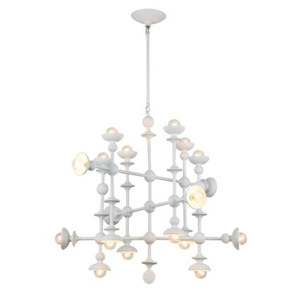 Quintiesse - Lustre em haste CADENCE 18xE14/40W/230V branco
