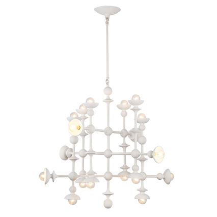 Quintiesse - Lustre em haste CADENCE 18xE14/40W/230V branco