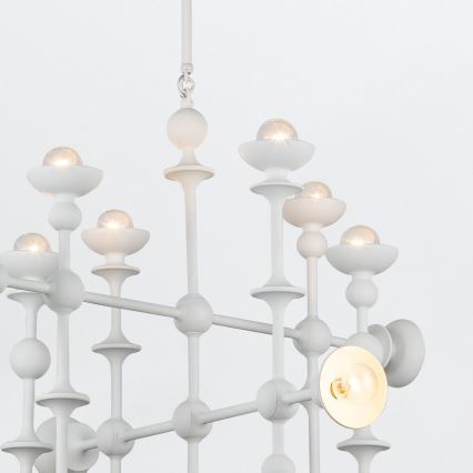 Quintiesse - Lustre em haste CADENCE 18xE14/40W/230V branco