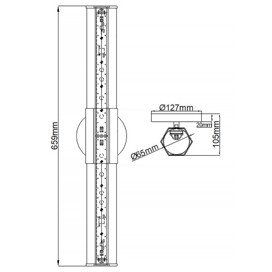 Quintiesse - Aplique LED de parede para casa de banho FACET 2xLED/12W/230V IP44 dourado