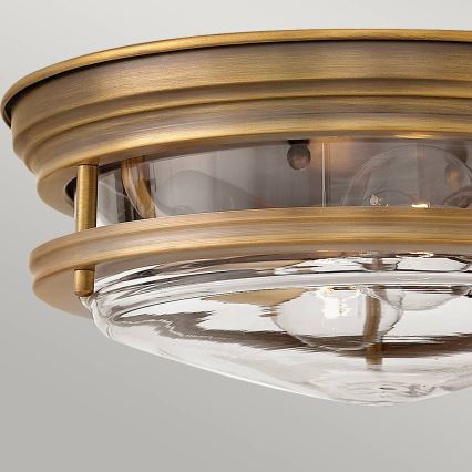 Quintiesse - Candeeiro de teto para exterior HADRIAN 2xE27/40W/230V, diâmetro 30,5 cm, IP44, bronze