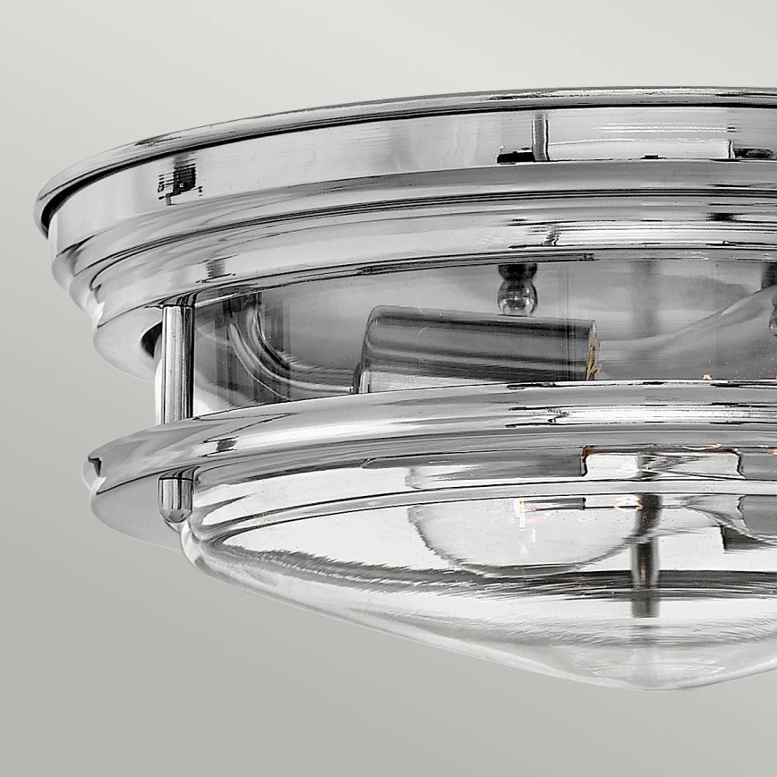 Quintiesse - Luminária de teto para exterior HADRIAN 2xE27/40W/230V diâmetro 27,8 cm IP44 cromado brilhante