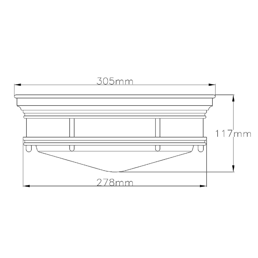 Quintiesse - Candeeiro de tecto exterior HADRIAN 2xE27/40W/230V diâmetro 27,8 cm IP44 bronze