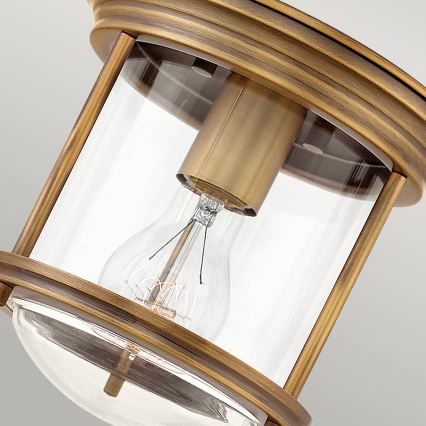 Quintiesse - Candeeiro de teto para exterior HADRIAN 1xE27/60W/230V Ø 19,6 cm IP44 bronze