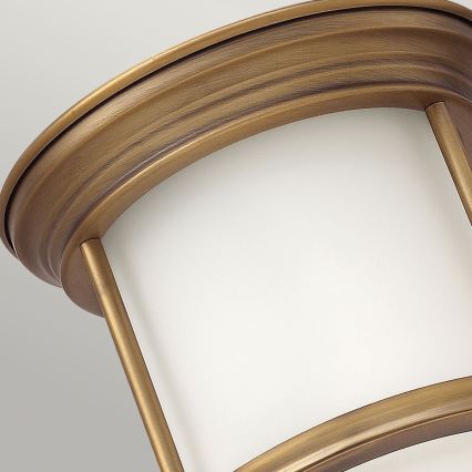 Quintiesse - Candeeiro de tecto para exterior HADRIAN 1xE27/60W/230V diâmetro 16,8 cm IP44 dourado
